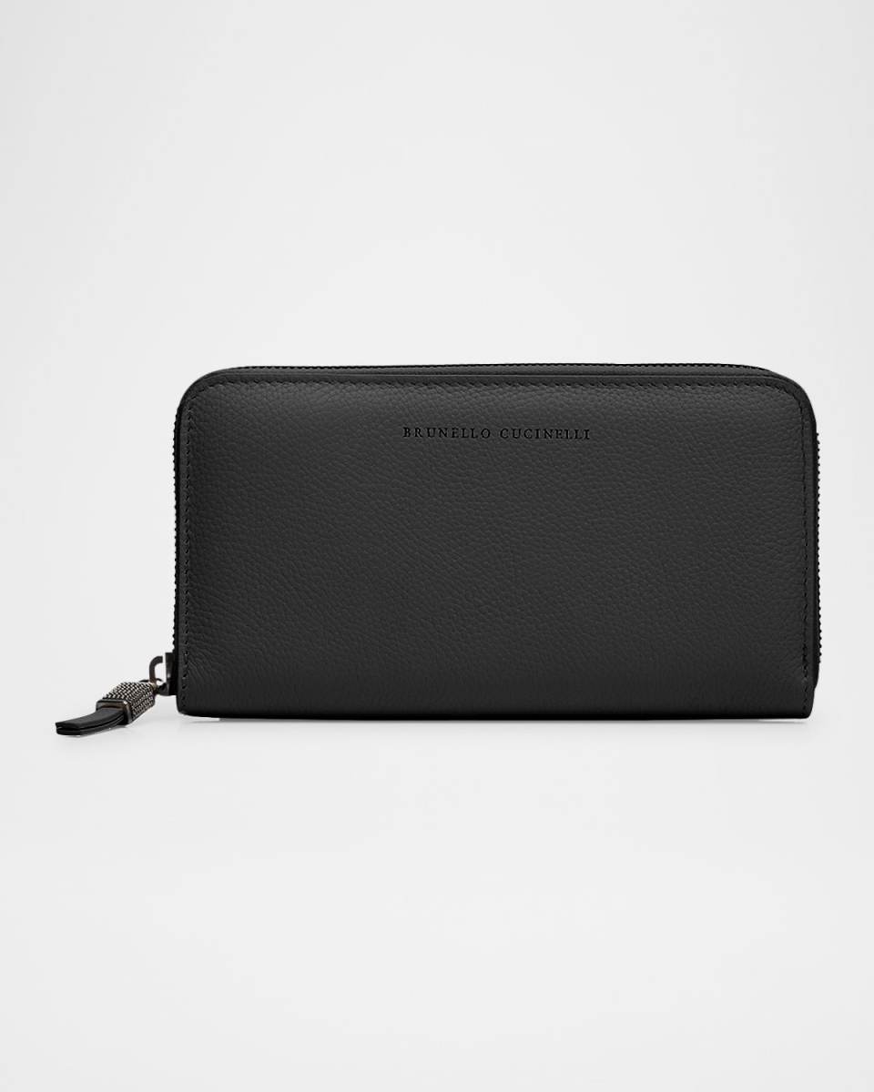 Zip Leather Continental Wallet